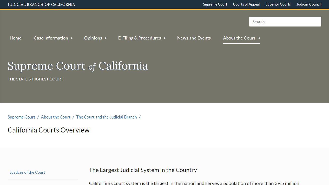 California Courts Overview | Supreme Court of California